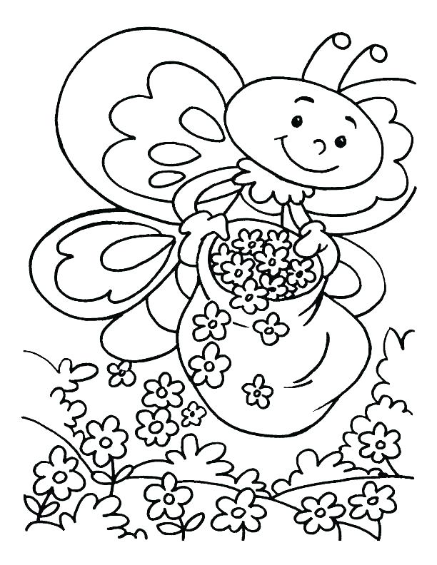 Spring Free Coloring Pages At Getdrawings 