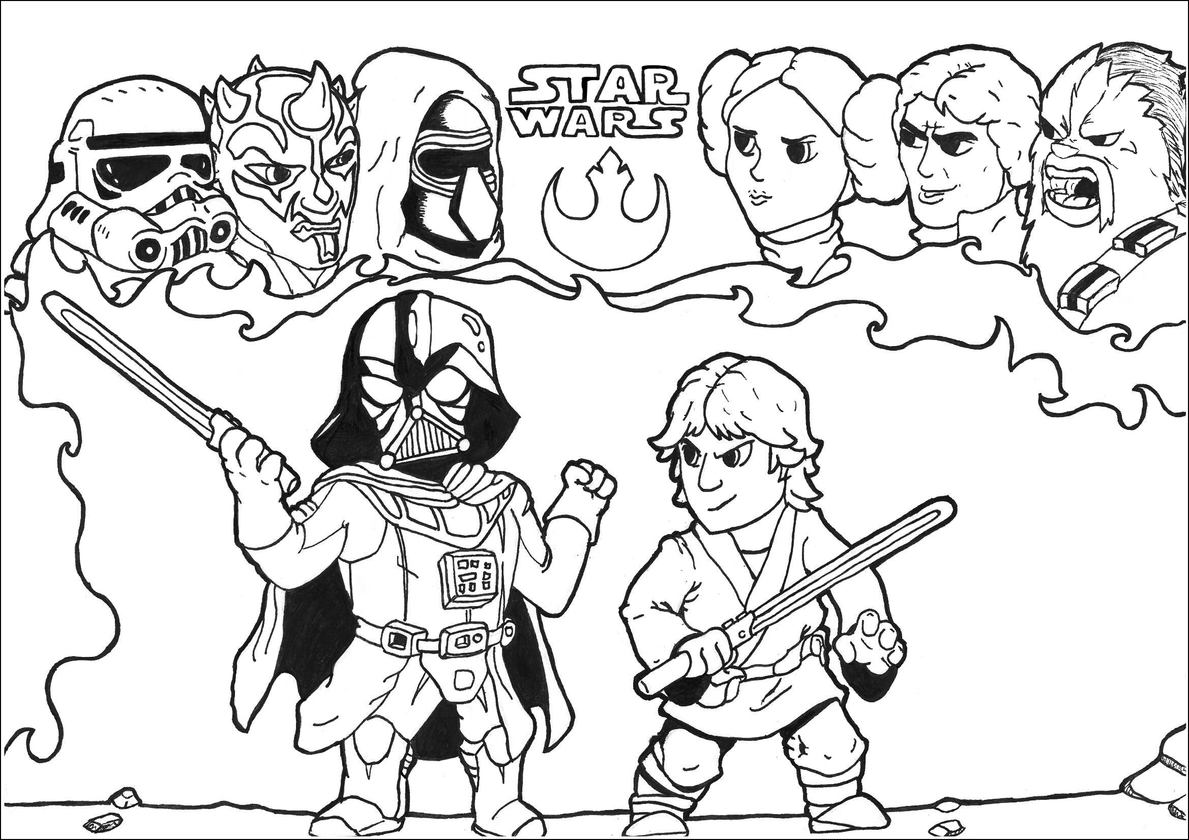 Star Wars Christmas Coloring Pages at GetDrawings | Free download