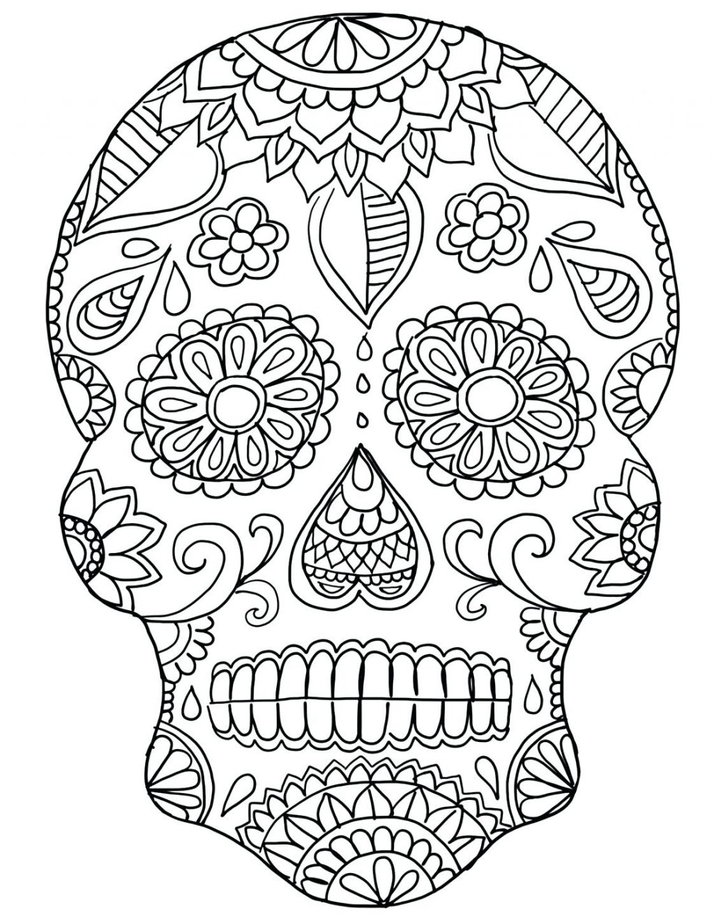 Sugar Skull Coloring Pages at GetDrawings Free download