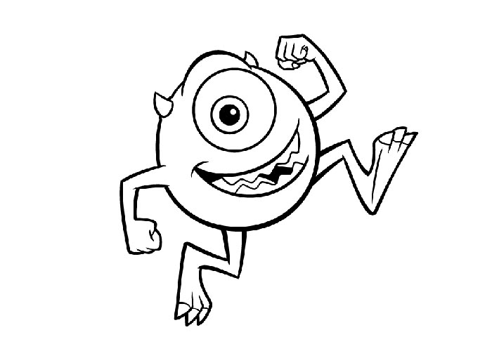 700x500 Mike Wazowski Coloring Page, Baby Mike Wazowski Coloring Pages.