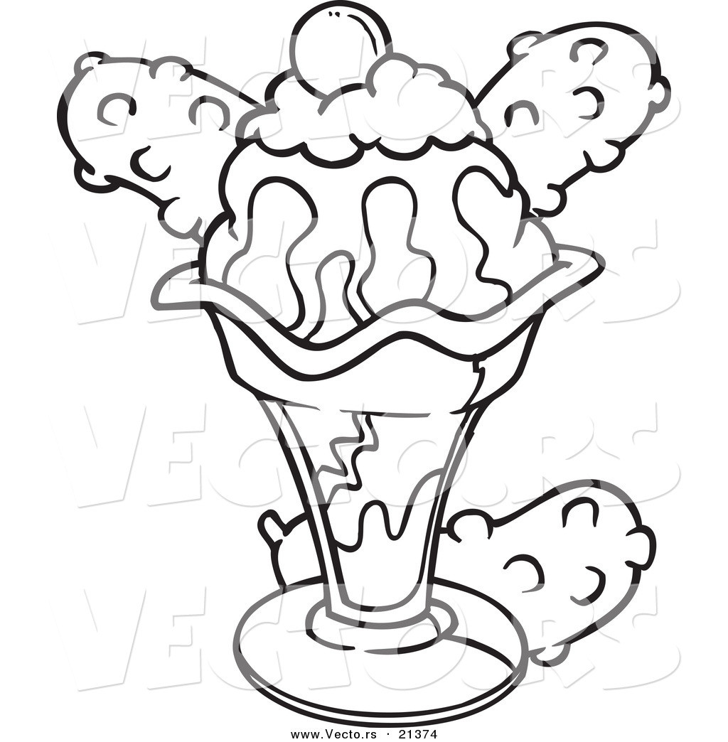The best free Sundae coloring page images. Download from ...
