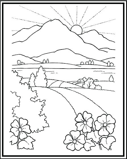 Sunset Coloring Pages at GetDrawings | Free download