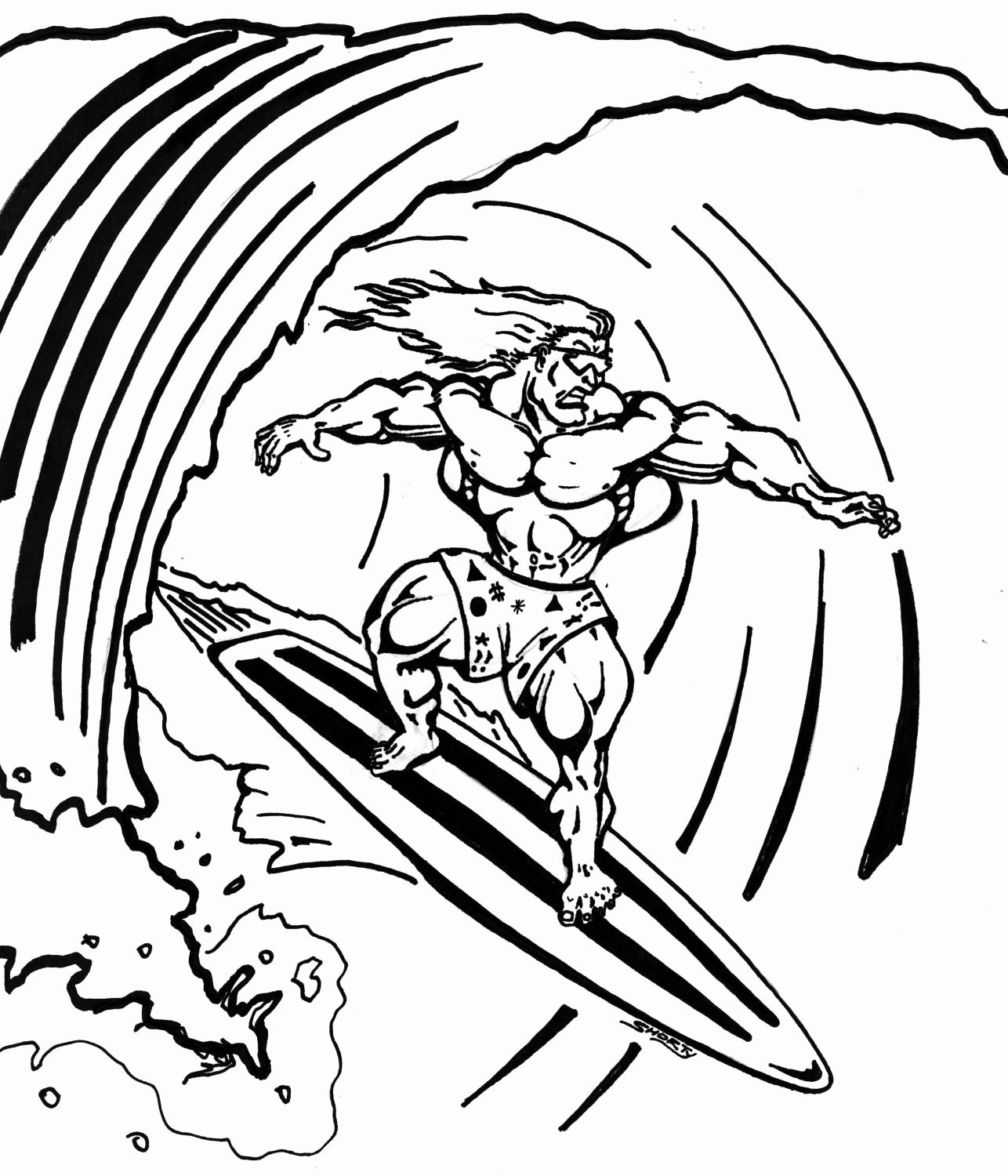 Featured image of post Surfboard Coloring Page The team of astronauts are superheroes
