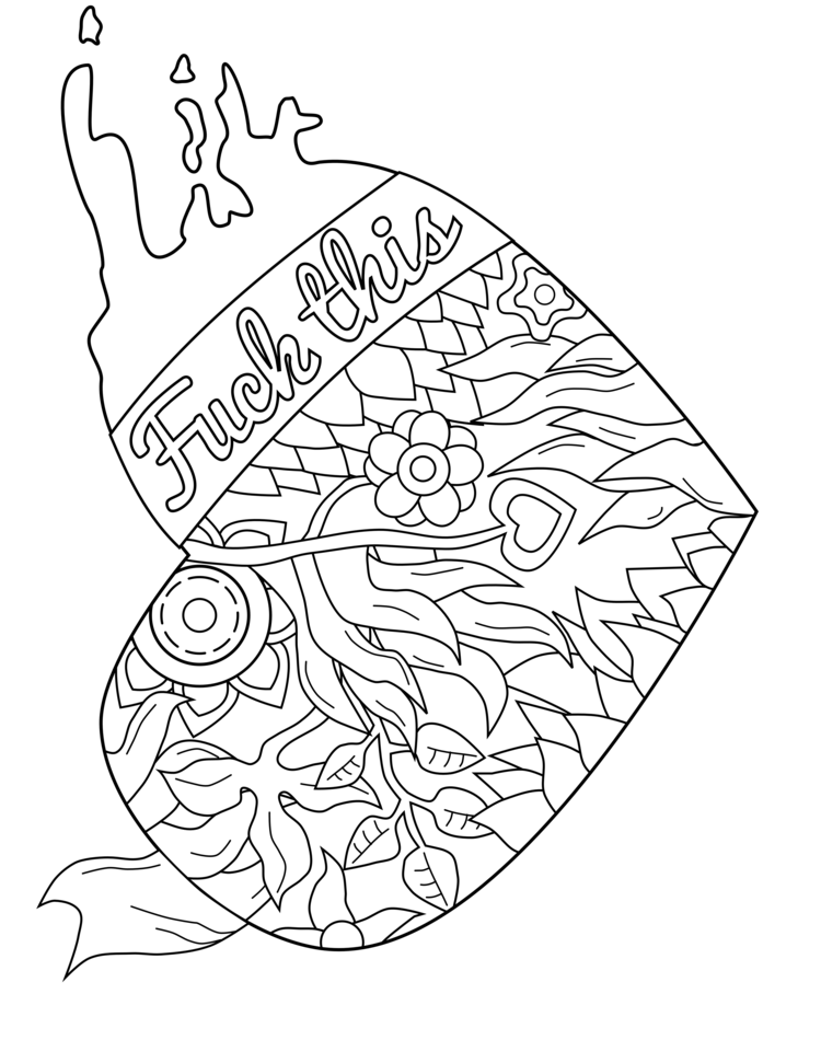 Swear Word Adult Coloring Pages at GetDrawings | Free download