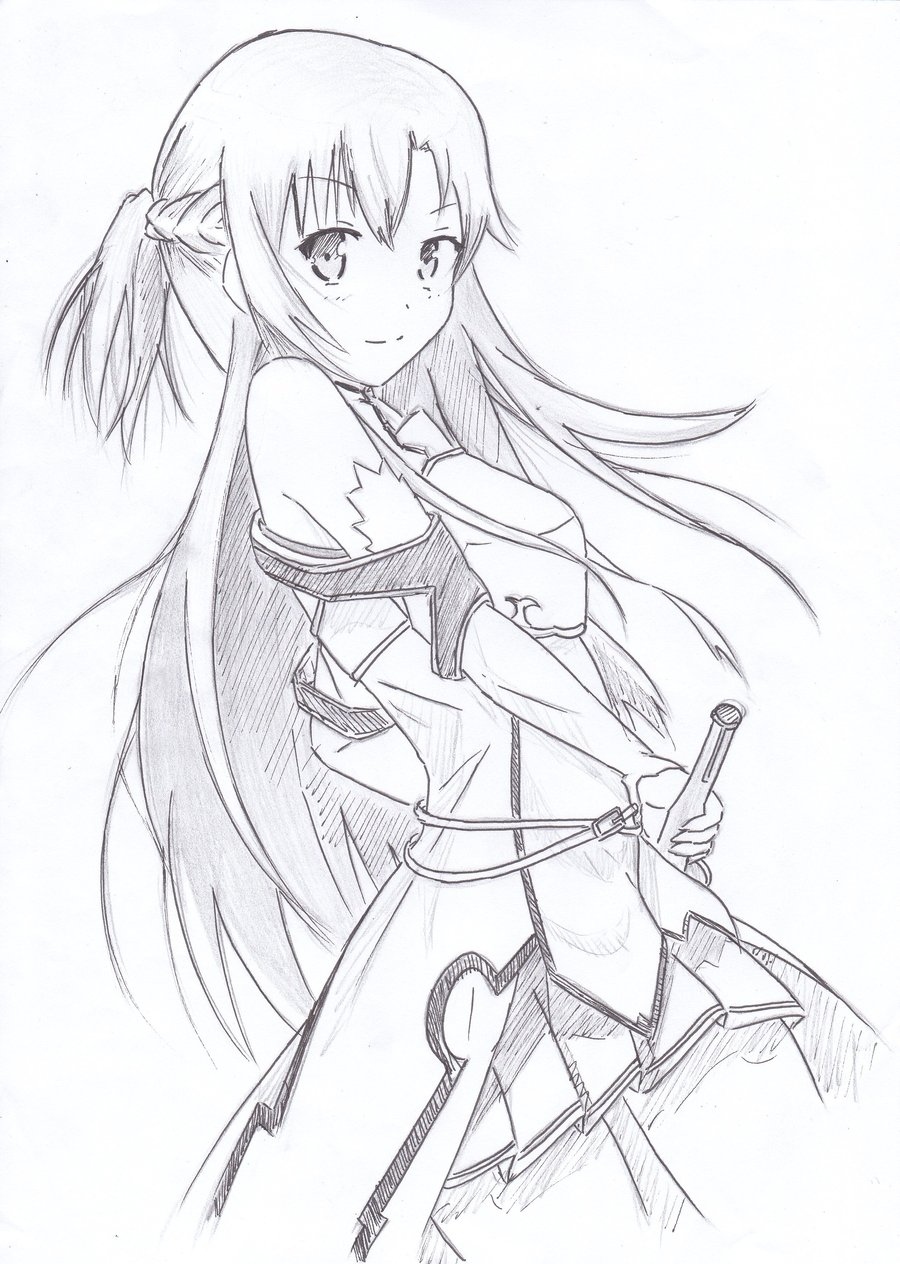 Sword Art Online Coloring Pages at GetDrawings | Free download