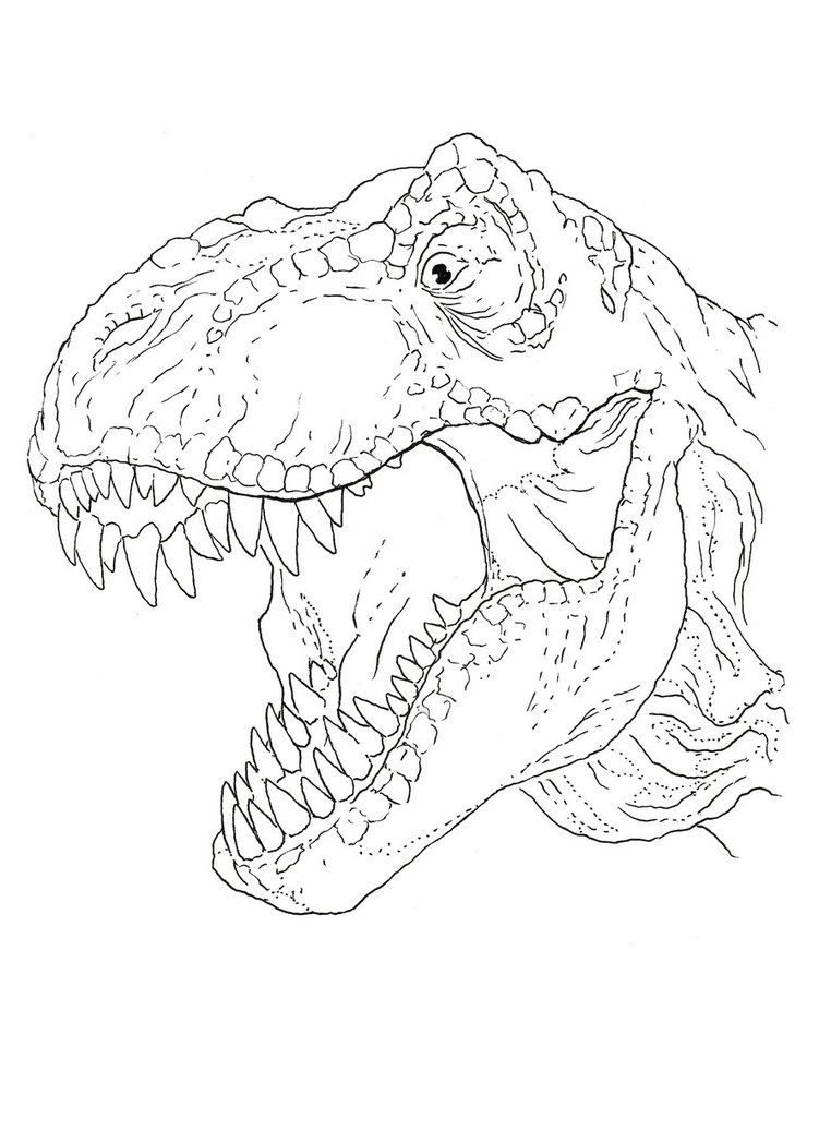 t rex colouring in pictures