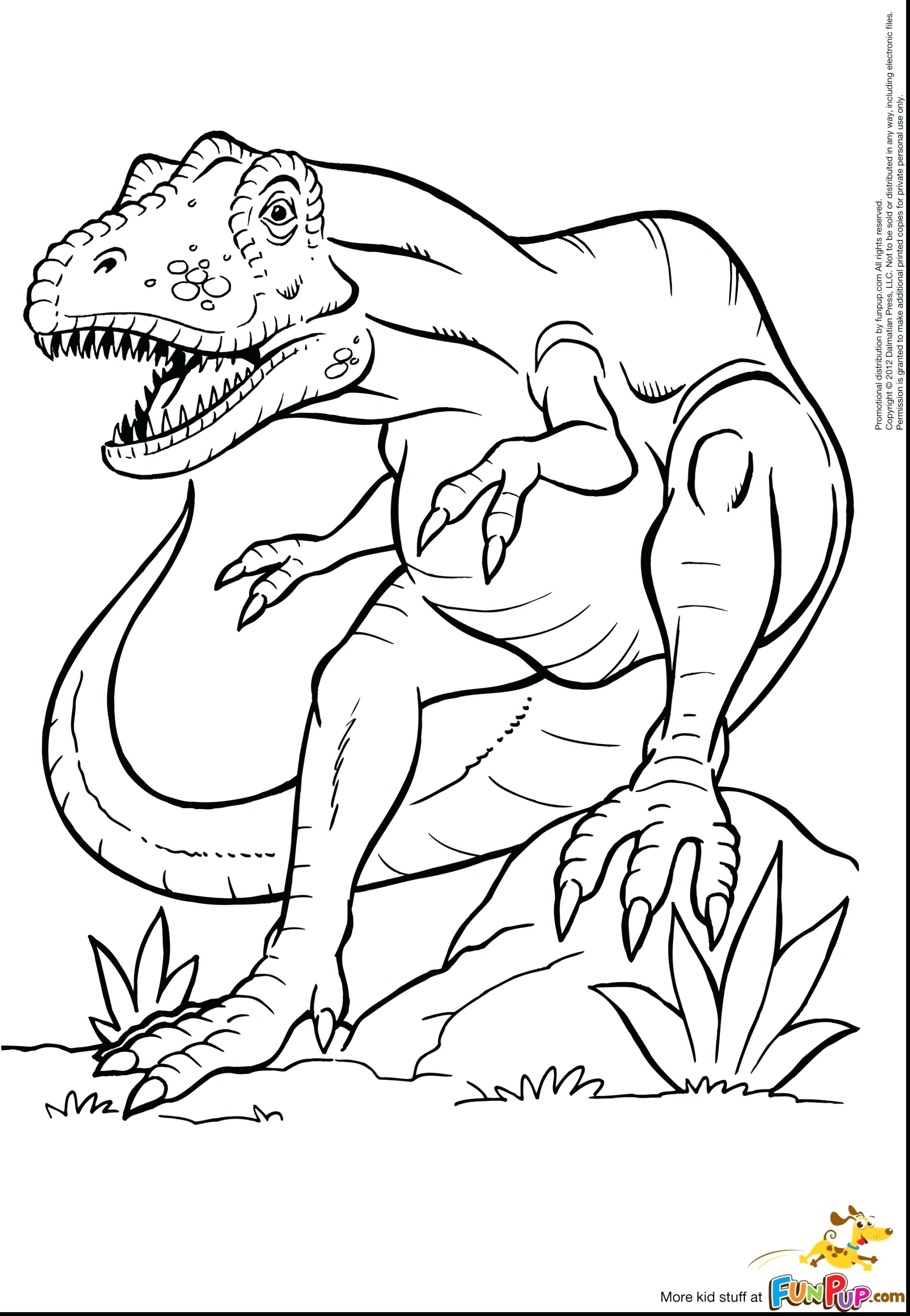 t rex colouring in pictures