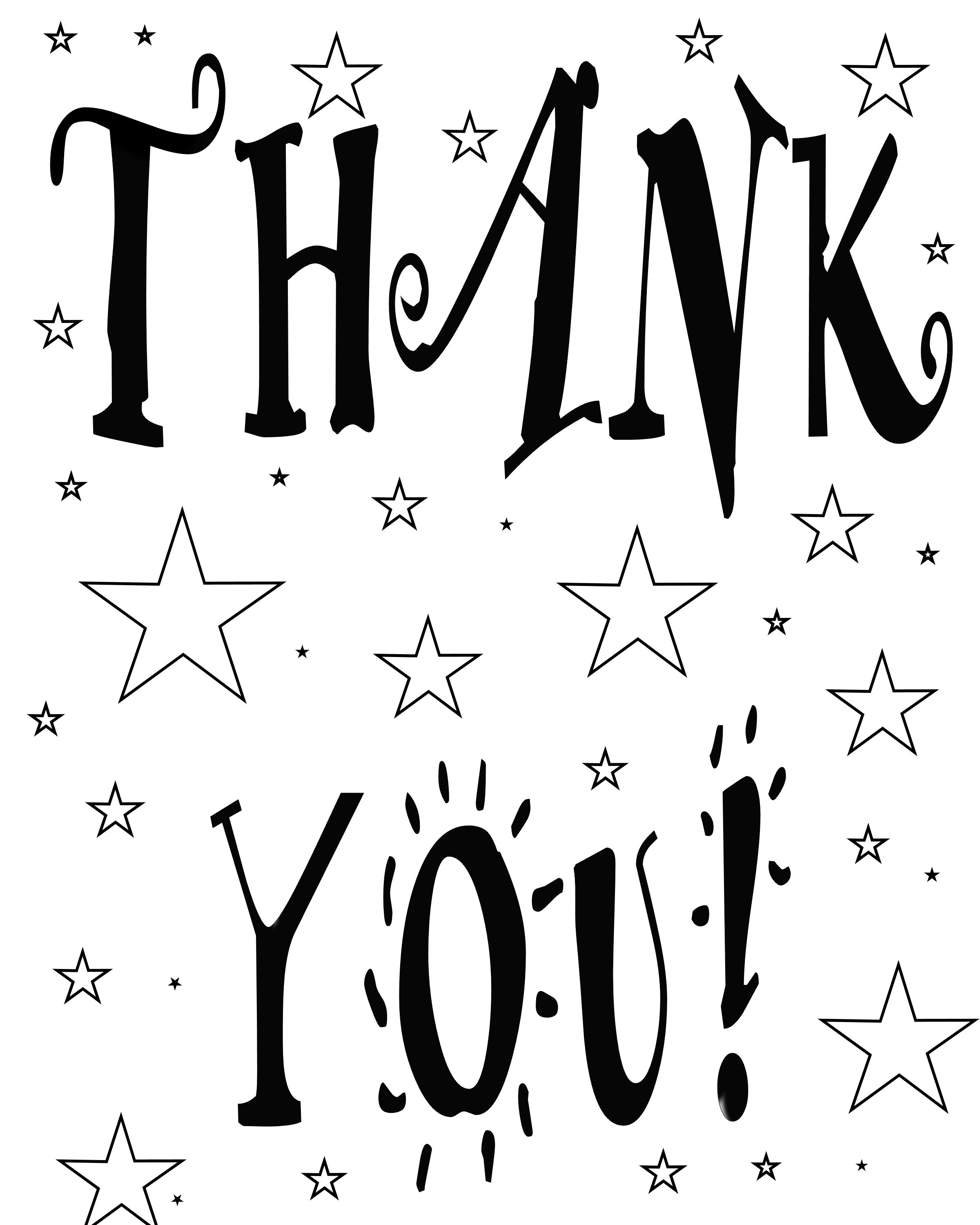 Free Printable Thank You Coloring Pages For Kids