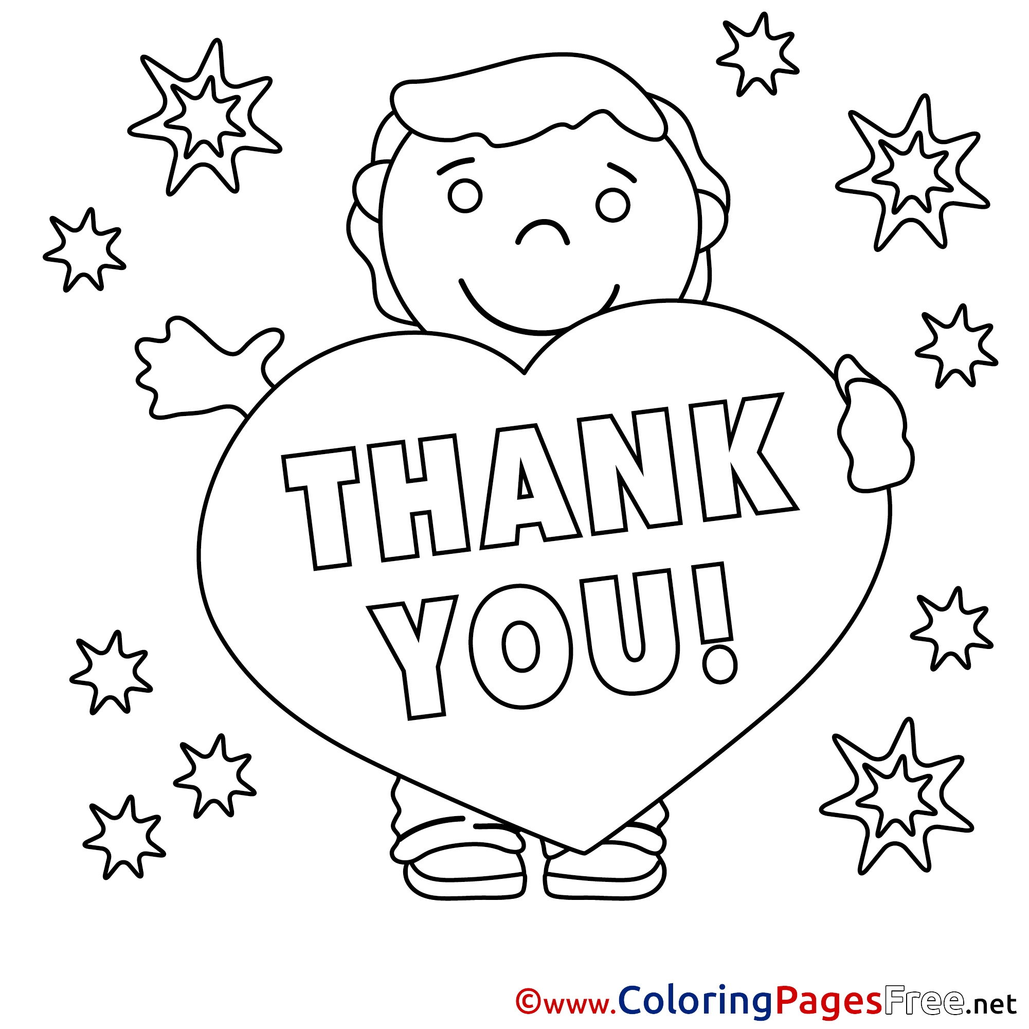 Thank You Coloring Pages Free at GetDrawings Free download