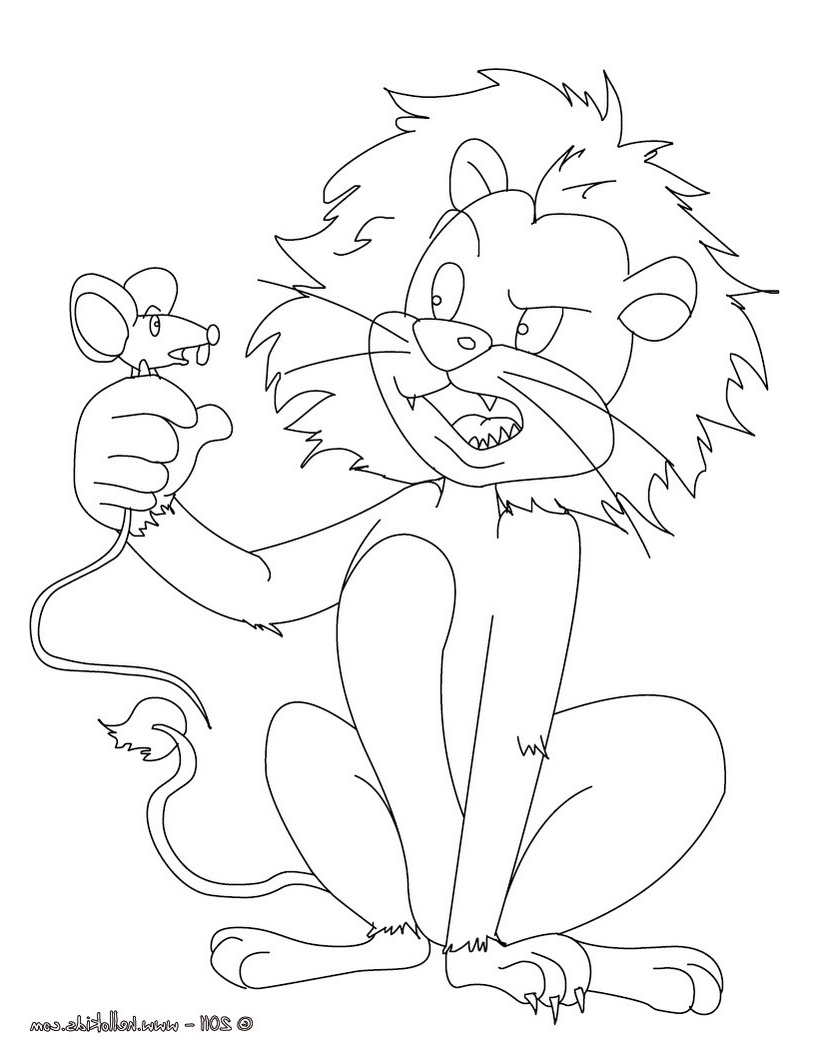 The Lion And The Mouse Coloring Page at GetDrawings | Free download