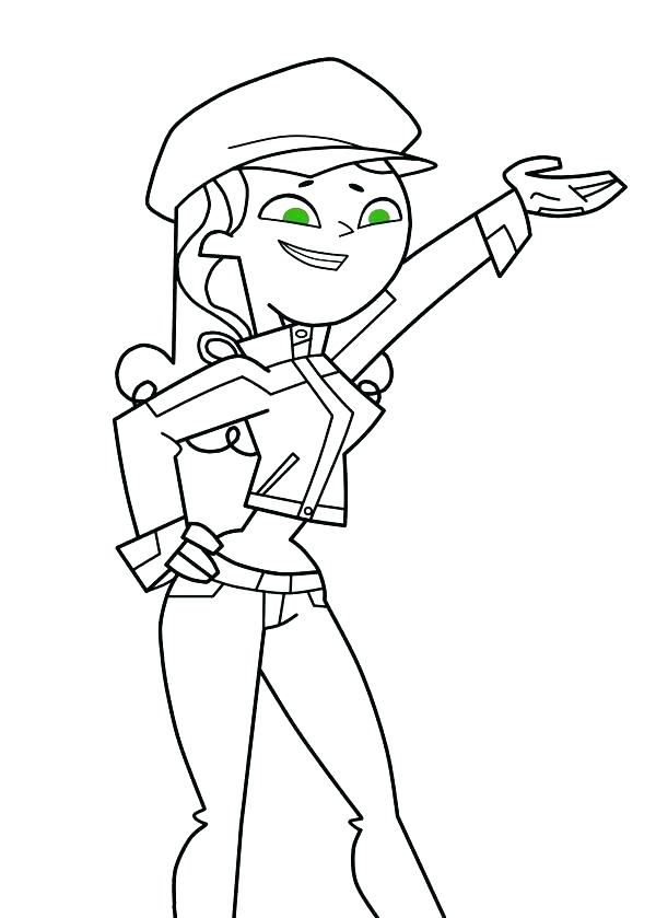 600x839 Total Drama Island Coloring Pages Total Drama Coloring Page...