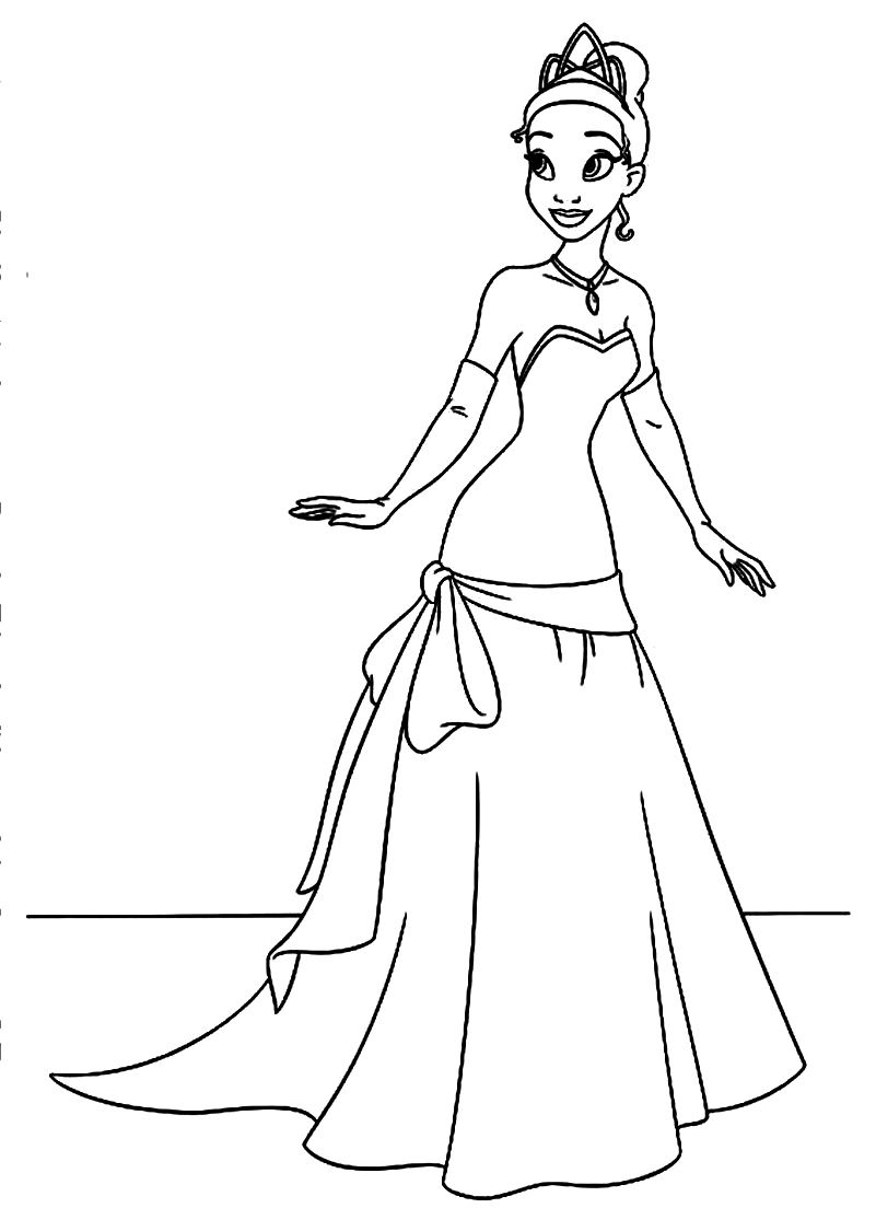 Tiana Coloring Pages At Getdrawings Free Download