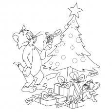 Tom And Jerry Christmas Coloring Pages at GetDrawings | Free download