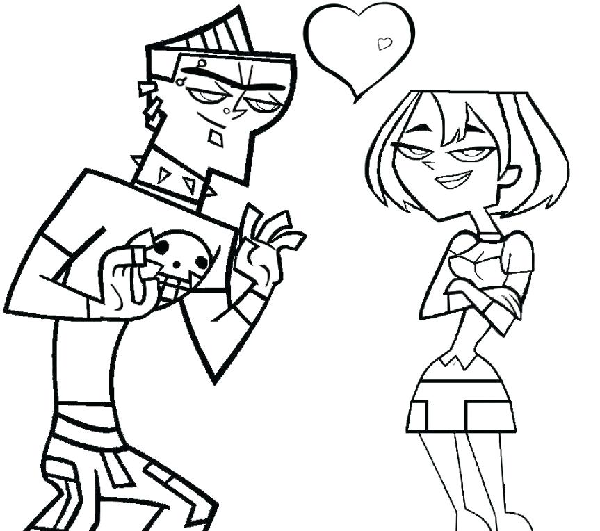 863x764 Total Drama Coloring Pages Total Drama Island Free Coloring ...