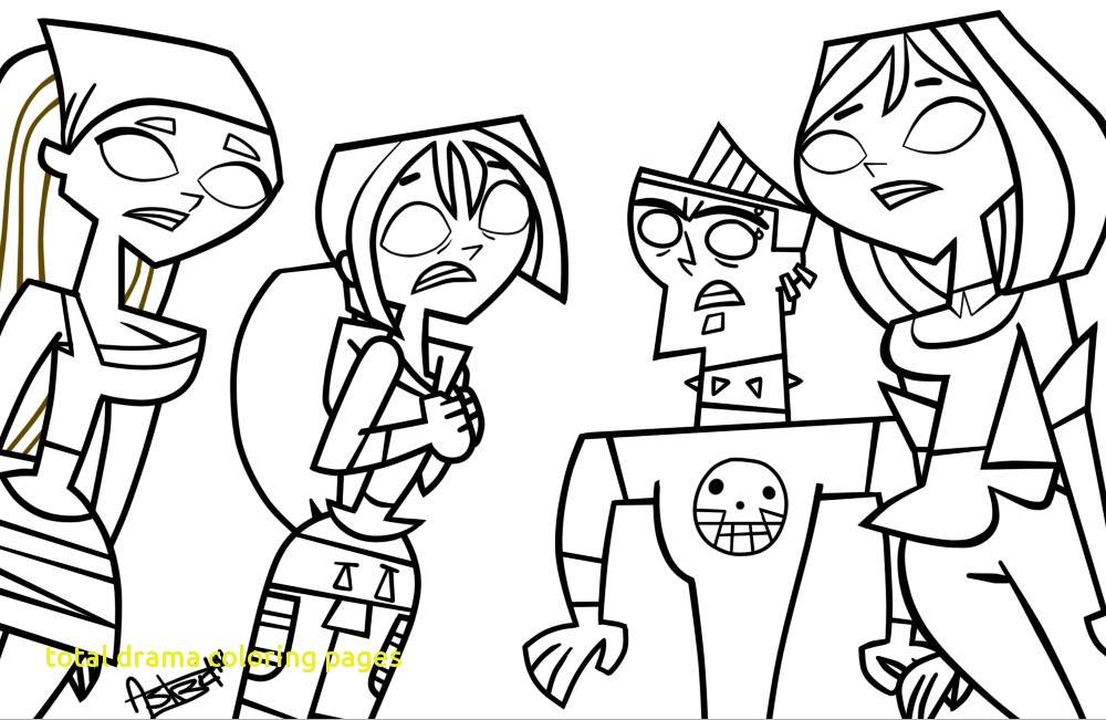 1000x651 Total Drama Coloring Pages With Total Drama Island Coloring ...