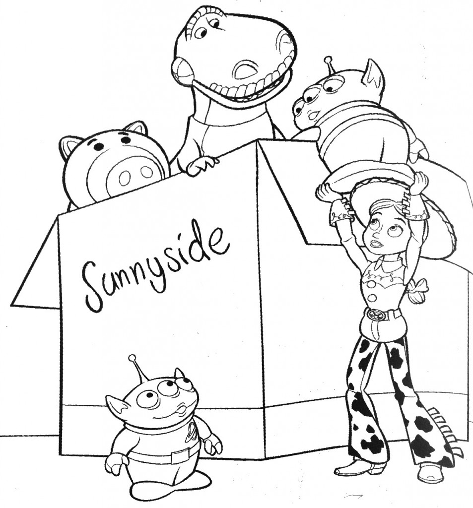 Toy Story Coloring Pages Rex Lotso Characters Alien Drawing Disney
