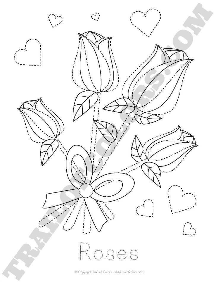 Fashion Show Tracing Pack Coloring Page