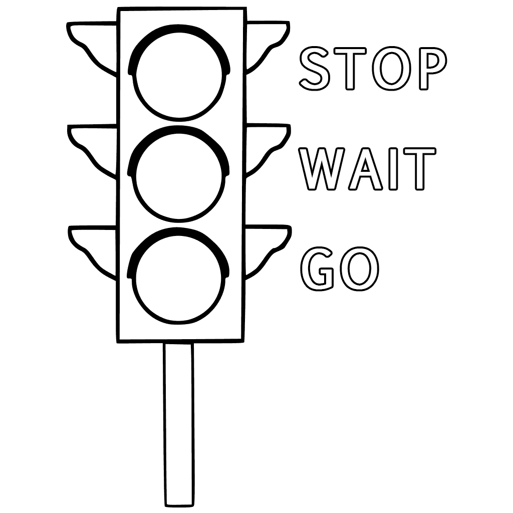 Traffic Light Coloring Sheet Garrett Picture Sketch Coloring Page