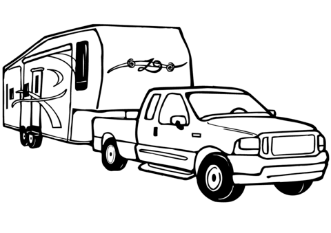 Trailer Coloring Page At Getdrawings Free Download