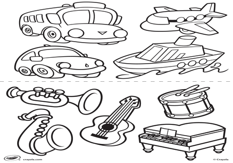 Preschool Water Transportation Coloring Pages : Limo Printable Coloring