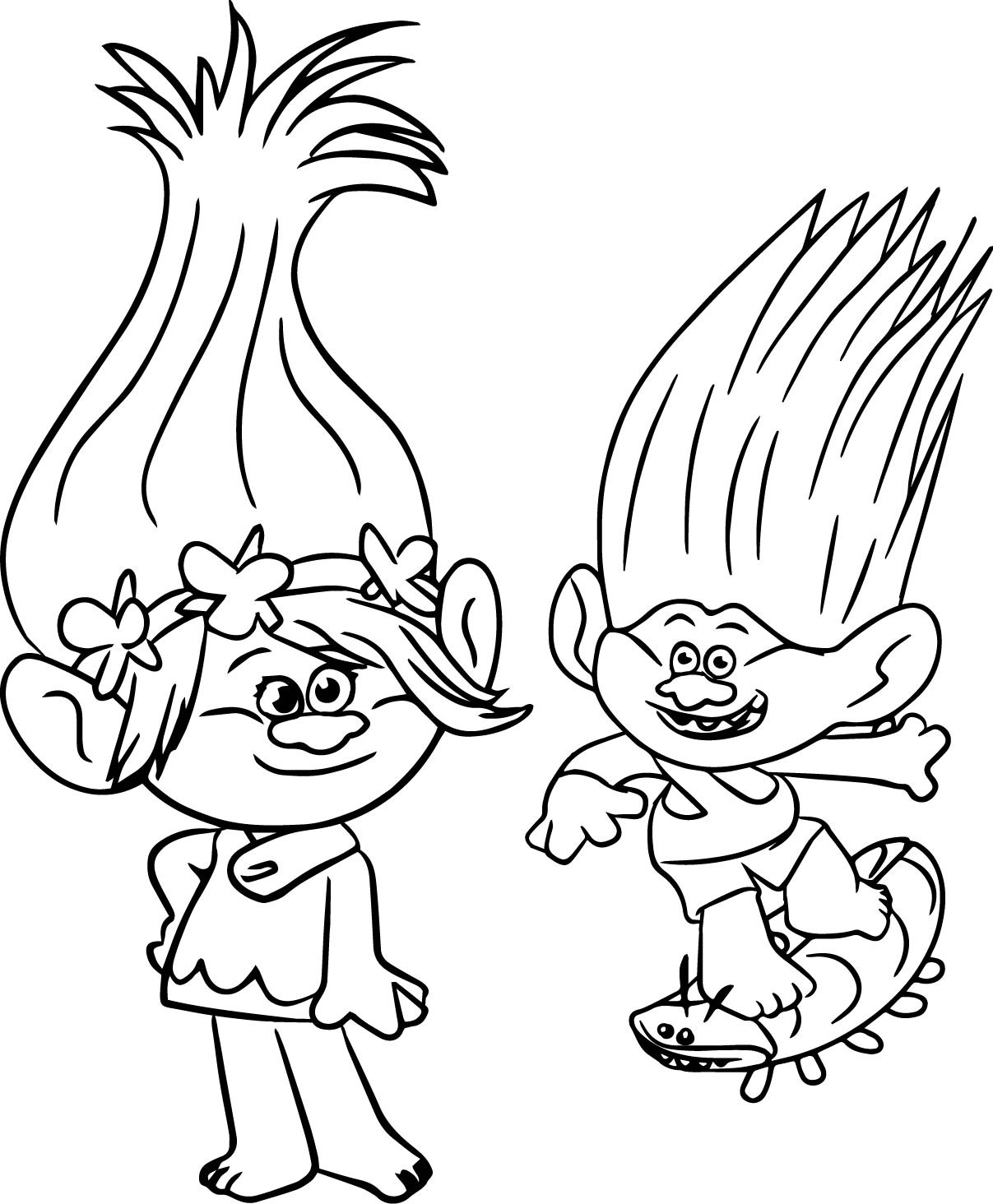 Troll Doll Coloring Page at GetDrawings Free download