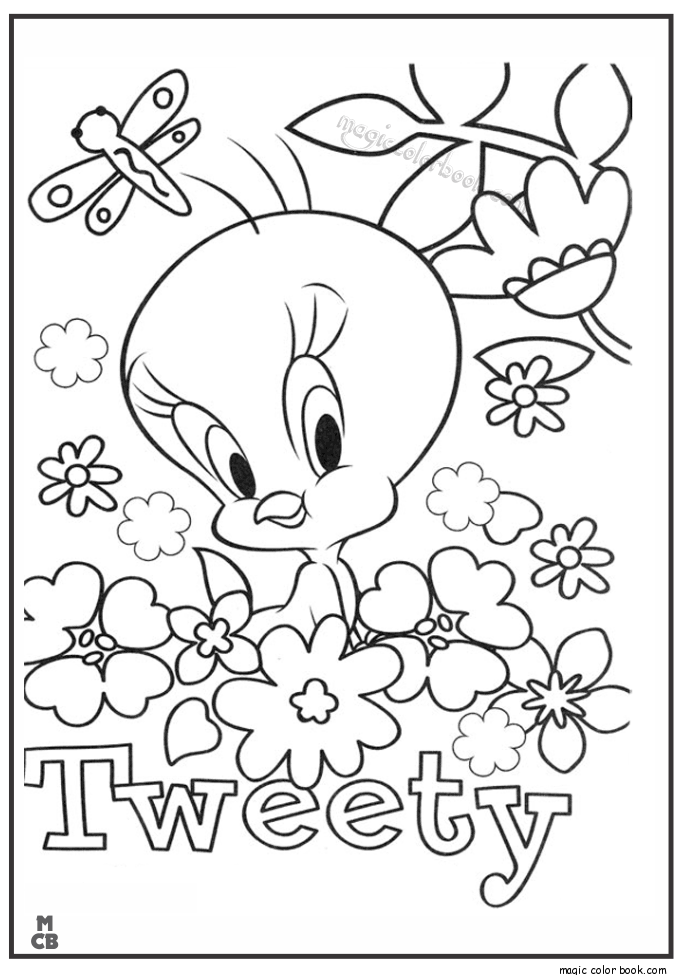 Tweety Bird Coloring Pages at GetDrawings | Free download