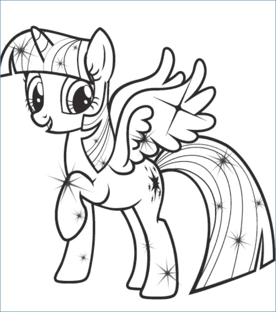 Twilight My Little Pony Coloring Pages at GetDrawings | Free download