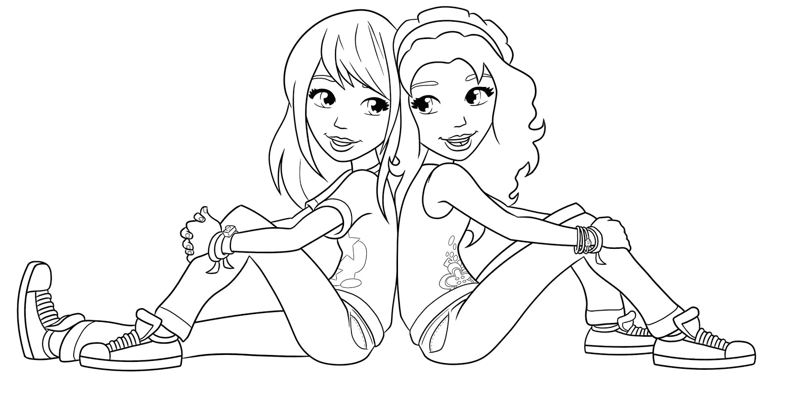 Two Best Friends Coloring Pages at GetDrawings Free download