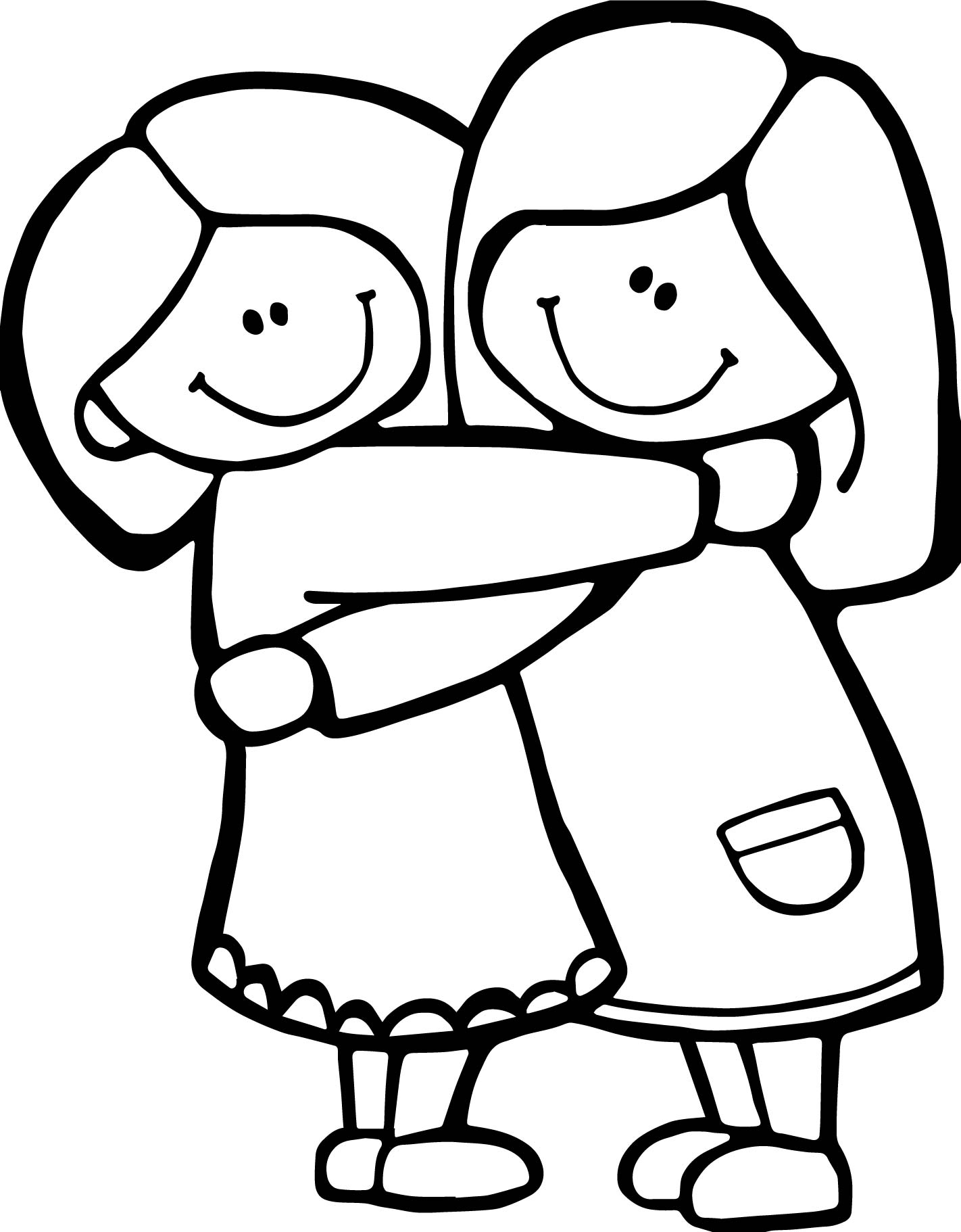 Two Girls Coloring Pages at GetDrawings Free download