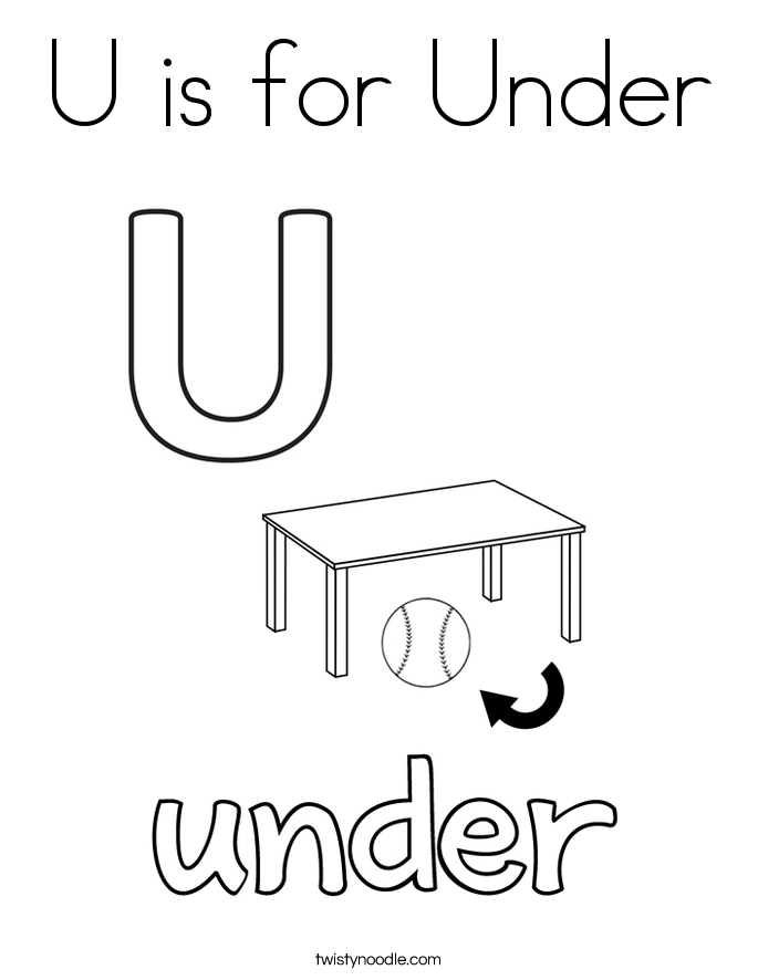 U Coloring Page At GetDrawings Free Download