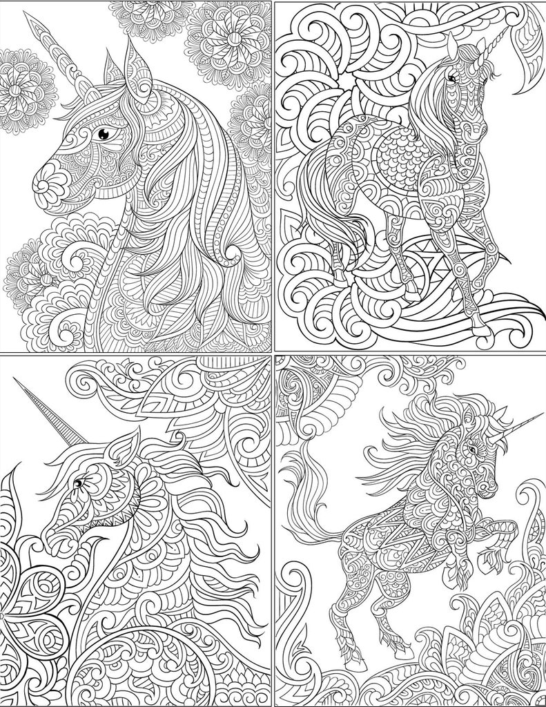 Unicorn Coloring Pages For Adults at GetDrawings | Free download