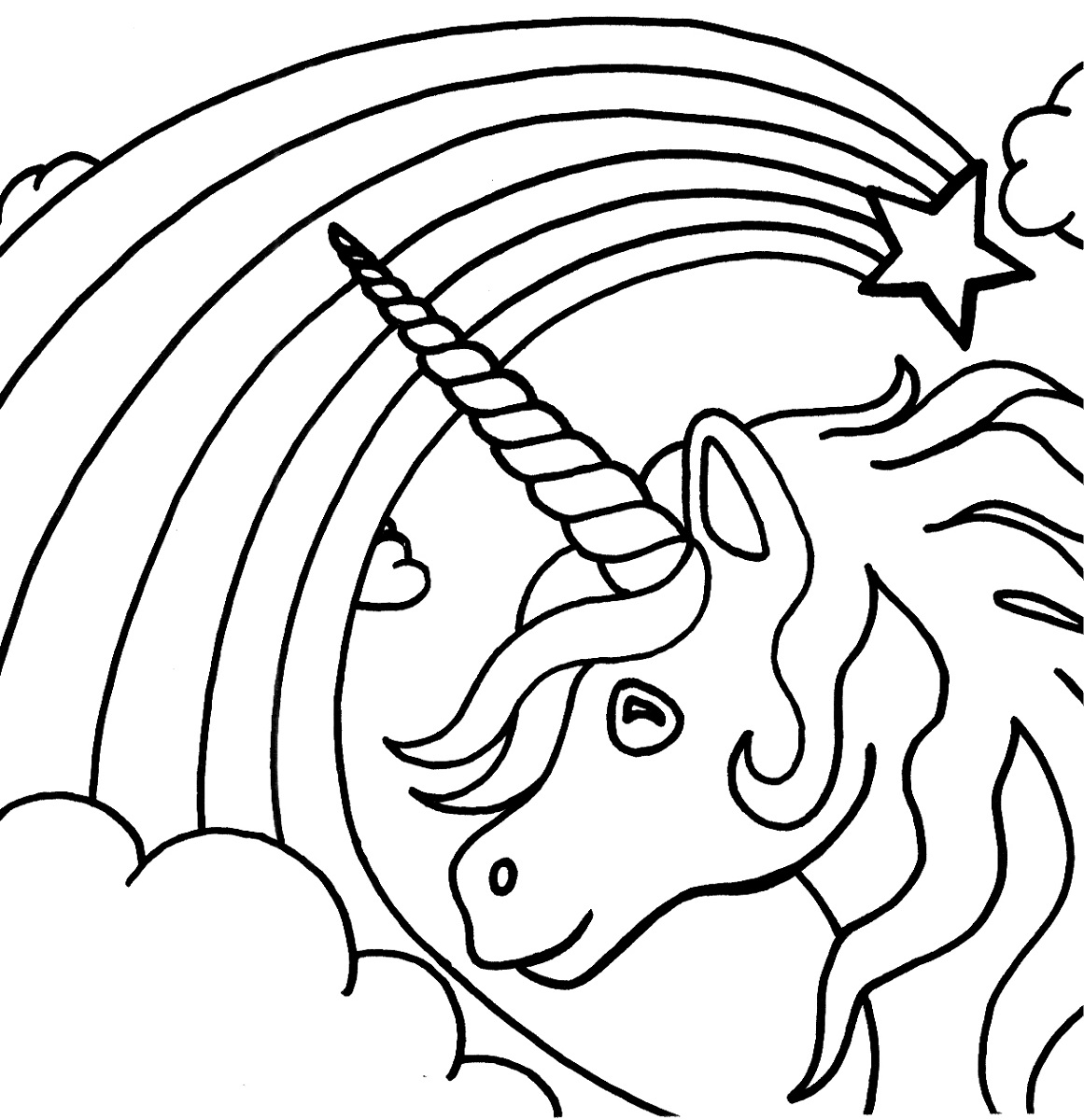 Unicorn Coloring Pages For Kids at GetDrawings | Free download