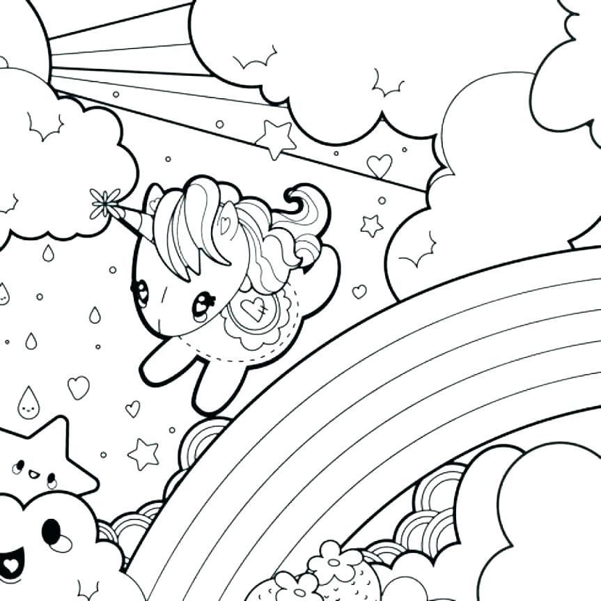 Unicorn Rainbow Coloring Pages at GetDrawings | Free download