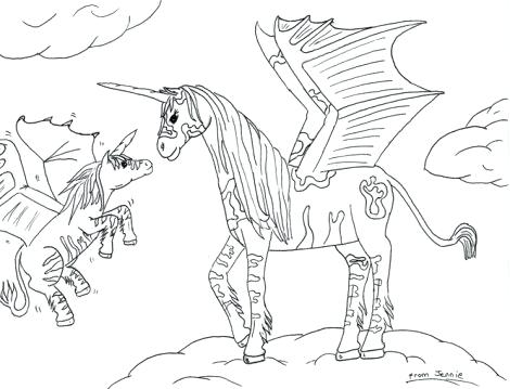 Unicorn With Wings Coloring Pages at GetDrawings | Free download