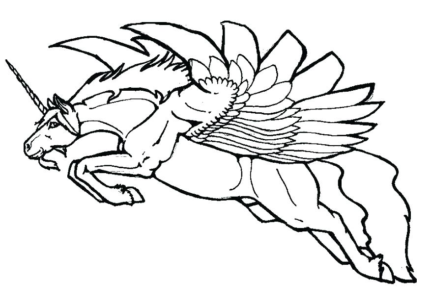 Unicorn With Wings Coloring Pages at GetDrawings | Free download