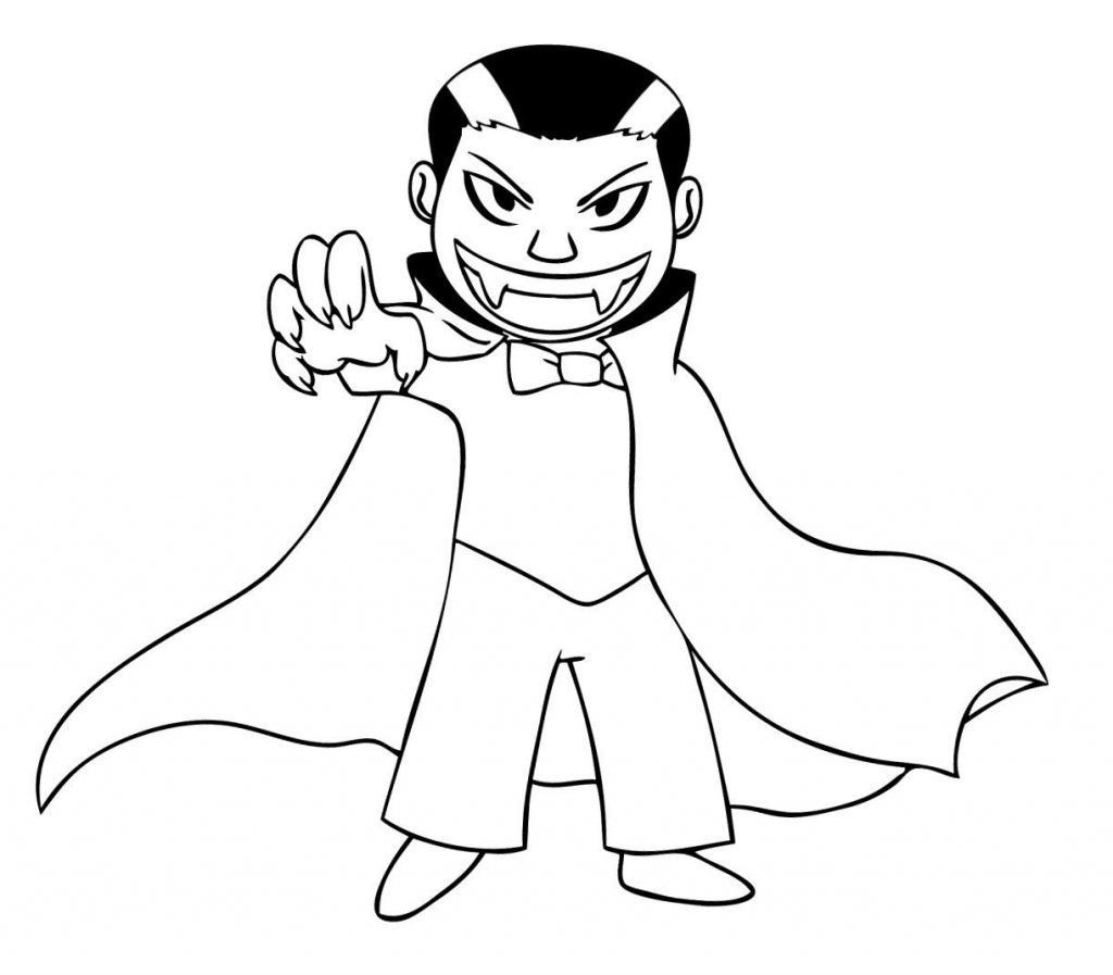 Vampire Coloring Pages For Kids at GetDrawings | Free download