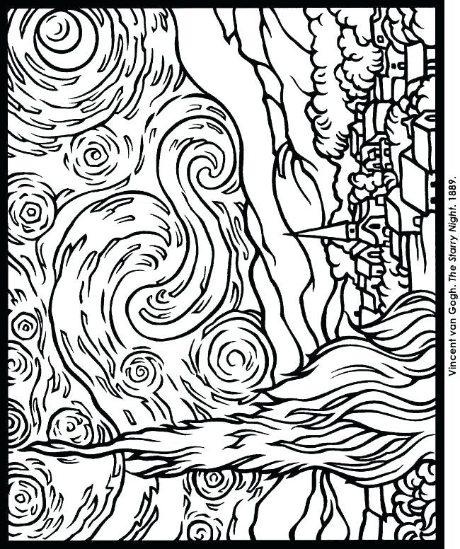 The best free Van gogh coloring page images Download from 370 free