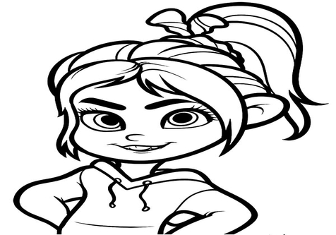 Vanellope Coloring Pages at GetDrawings | Free download