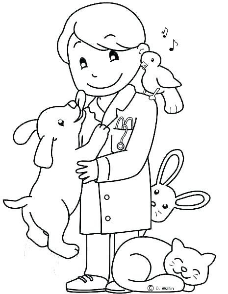 Veterinarian Coloring Pages at GetDrawings | Free download