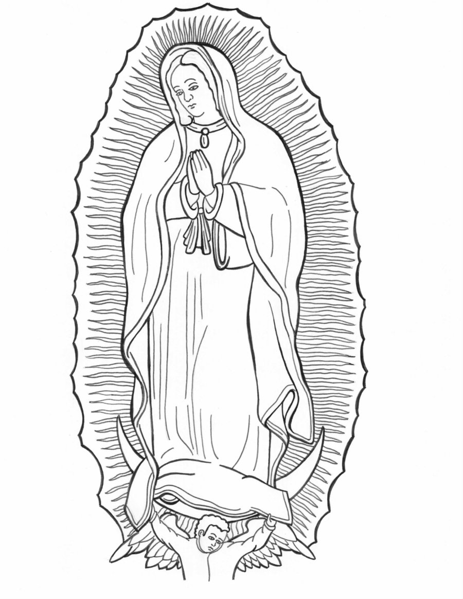 900x1165 La Virgen De Guadalupe Coloring Pages Many Interesting Cliparts.