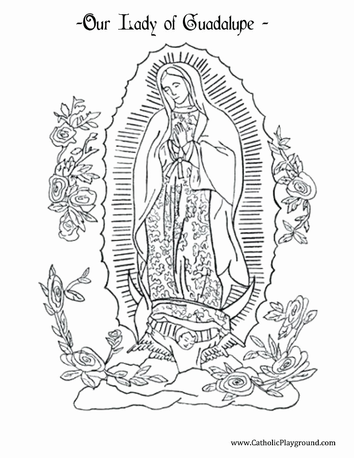 695x900 Our Lady Of Guadalupe Coloring Page Images Virgen De Guadalupe.