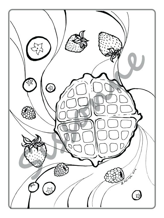 Waffle Coloring Page at GetDrawings.com | Free for personal use Waffle