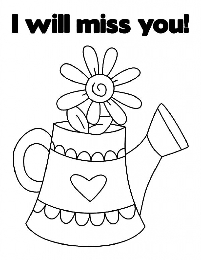 Free Printable We Will Miss You Cards To Color Printable Templates