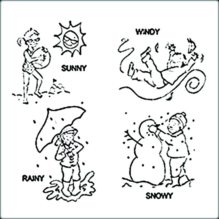 Weather Coloring Pages For Preschool At GetDrawings | Free Download