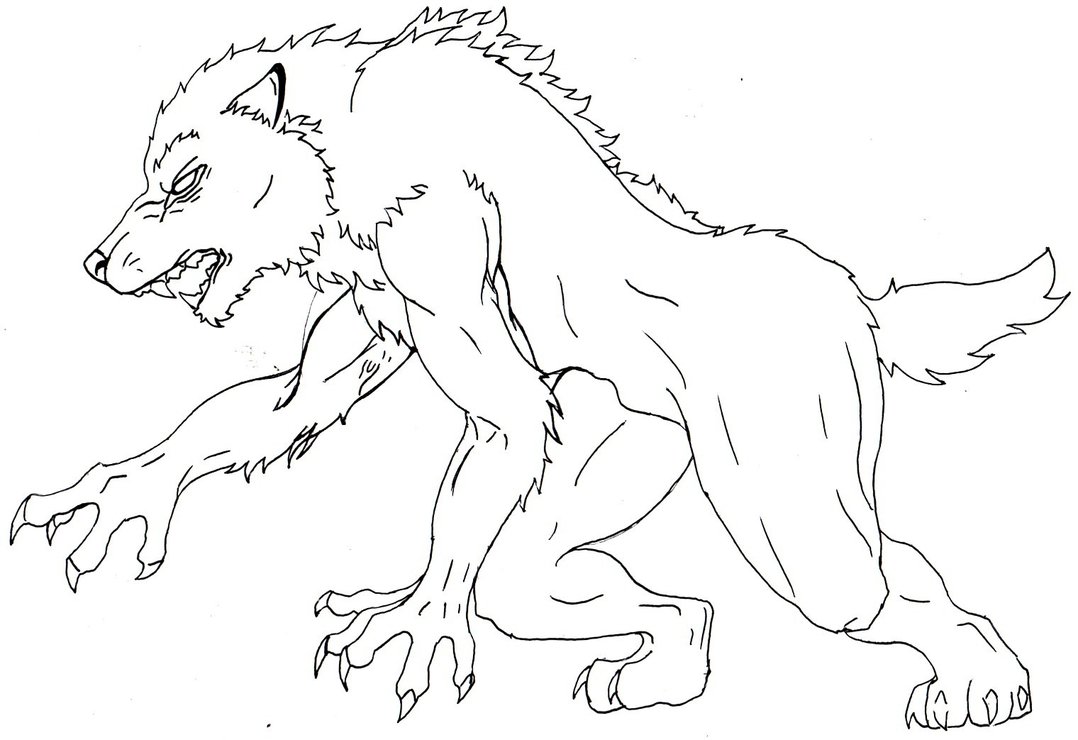 Scary Werewolf Coloring Pages Super Kins Author