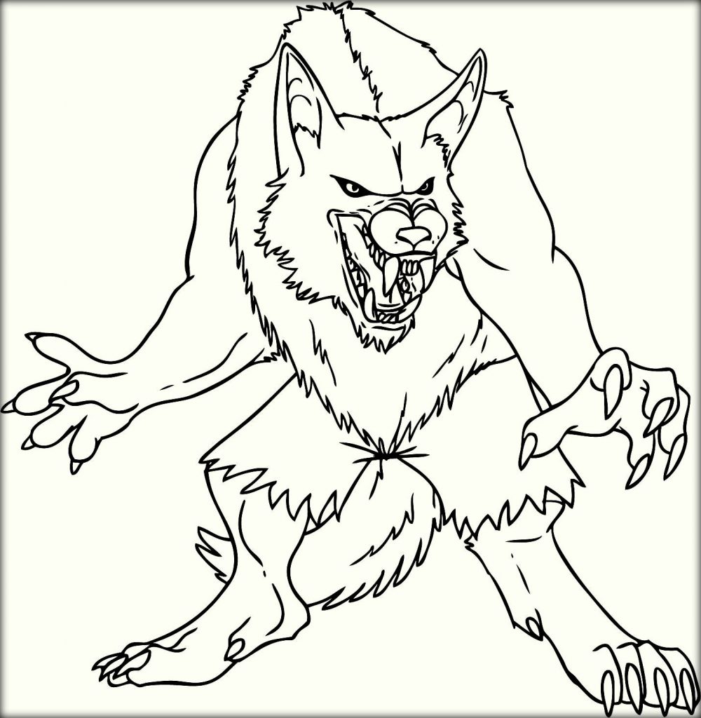 Werewolf Coloring Pages Printable at GetDrawings Free download