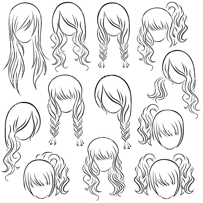 The best free Hairstyle coloring page images. Download from 48 free