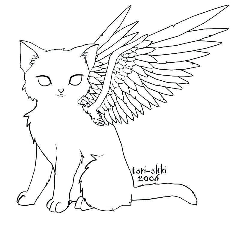 Winged Cat Coloring Pages at GetDrawings | Free download