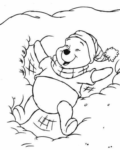 Winnie The Pooh Winter Coloring Pages at GetDrawings | Free download