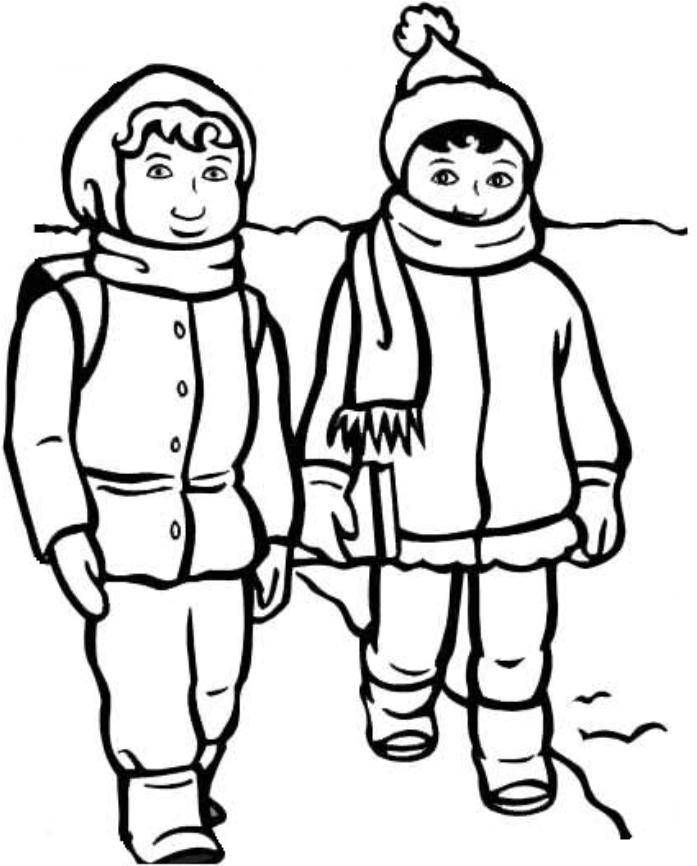 Winter Clothes Coloring Pages At Getdrawings Free Download